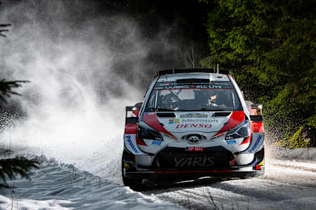 A photo of Kalle Rovanperä in Sweden.