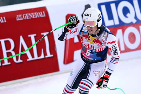 Johan Clarey ist gleich bewusst, dass ihm eine tolle Fahrt gelungen ist.