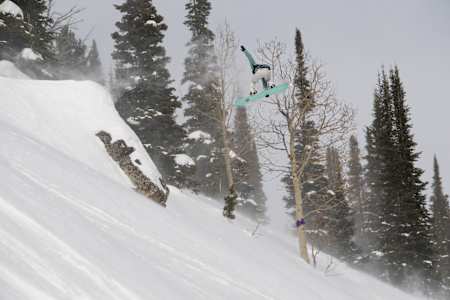 Zoi Sadowski-Synnott during day 2 finals of the Natural Selection Tour at Jackson Hole Mountain Resort in Jackson, Wyoming, USA on February 9, 2021.