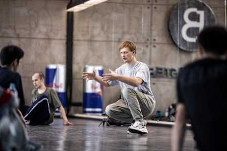 B- Boy Yan during workshop by Red Bull Bc One Kazakhstan Cypher in Almaty, Kazakhstan on June 19, 2021