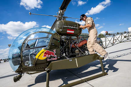 Felix Baumgartner of Austria seen in Salzburg, Austria on August 24, 2022.