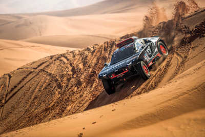 Carlos Sainz during stage 3 of Rally Dakar 2022 from Al Artawiyah to Al Qaisumah, Saudi Arabia.