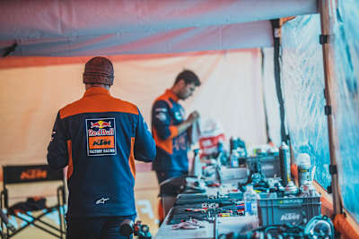 Participant of the Red Bull KTM Factory Racing during rest day in Riyadh, Saudi Arabia on January 9, 2023.
