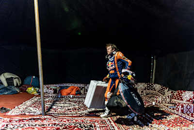 Daniel Sanders is seen during Stage 4 of the Rally Dakar 2025 from Al Henakiyah to Al Ula, Saudi Arabia on January 8, 2025.