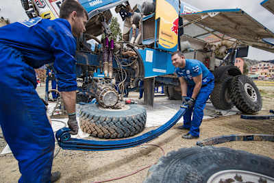 Ayrat Mardeev (RUS) de KAMAZ - Master en el vivac en La Paz (Bolivia) durante la jornada de descanso del Rally Dakar 2018, 12 de enero de 2018.