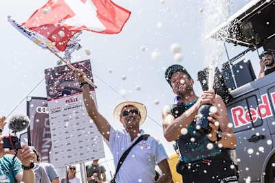 Christian Maurer (SUI1) finishes the Red Bull X-Alps 2019 in Peille, France on June 25, 2019.