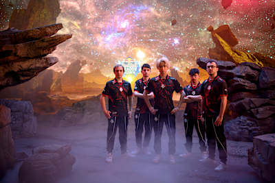 G2 Esports pose at the Media Day for Red Bull League of Its Own 2025 in Munich.
