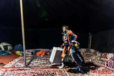 Daniel Sanders durante la Etapa 4 del Rally Dakar 2025 de Al Henakiyah a Al Ula, Arabia Saudí, el 8 de enero de 2025.