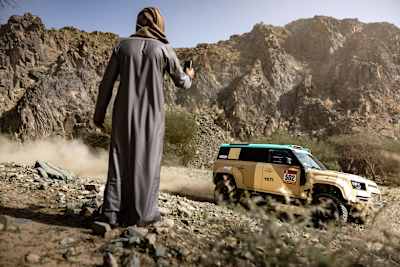 Rokas Baciuska and Oril Mena during the Stage 12 of the Dakar 2026 on January 16, 2026 between Al Henakiyah and Yanbu, Saudi Arabia 