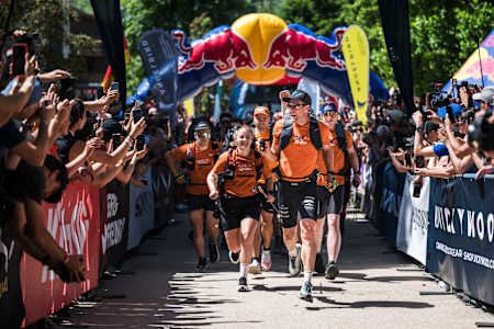 Athletes during the start of Red Bull X-Alps 2025
