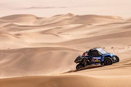 Johan Kristoffersson durante a Etapa 7 do Dakar 2026, em 11 de janeiro de 2026, entre Riyadh e Wadi ad-Dawasir, na Arábia Saudita.