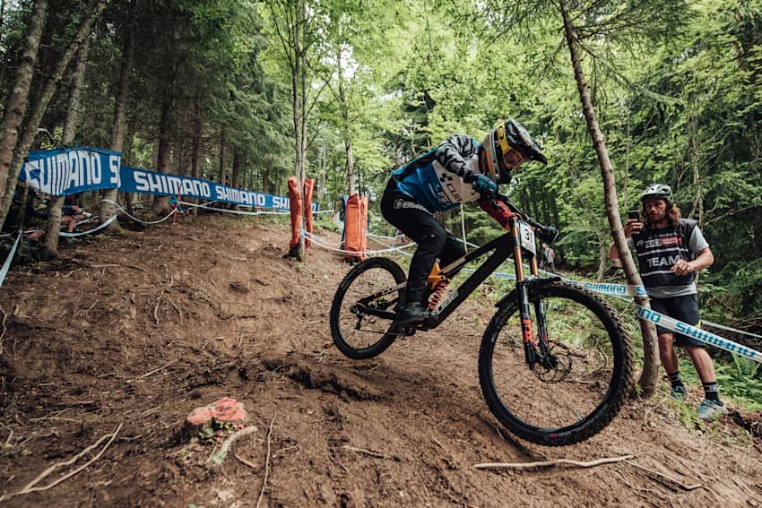 Les Gets DH World Cup Rd2 2021 action photos