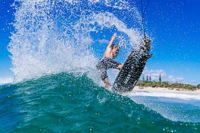 Dane Henry surfing at home in New South Wales