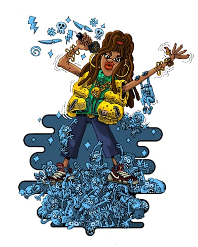 Ivy Queen illustration by Gustavo Dao