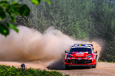 2025 winner Oliver Solberg completed Friday in second