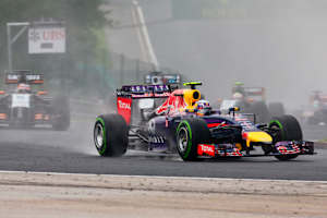 Daniel Ricciardo, Infiniti Red Bull Racing takımının pilotu olarak 27 Temmuz 2014 tarihinde Macaristan Formula 1 Grand Prix'sinde yarışıyor.