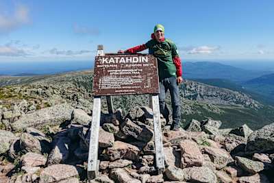Colin O'Brady stood atop Katahdin, Alaska.