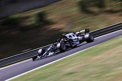 Pierre Gasly of Scuderia AlphaTauri at the Hungarian Grand Prix on August 1, 2021.