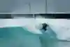 Julian Wilson surfing in the URBNSURF wavepool in Melbourne, Australia.