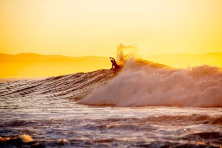 Jordy Smith surfs at Jeffreys Bay.