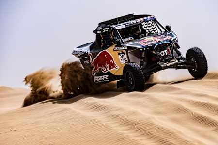 Seth Quintero and co-driver Dennis Zenz drive the third stage of Rallye du Maroc in Morocco on October 4, 2022.