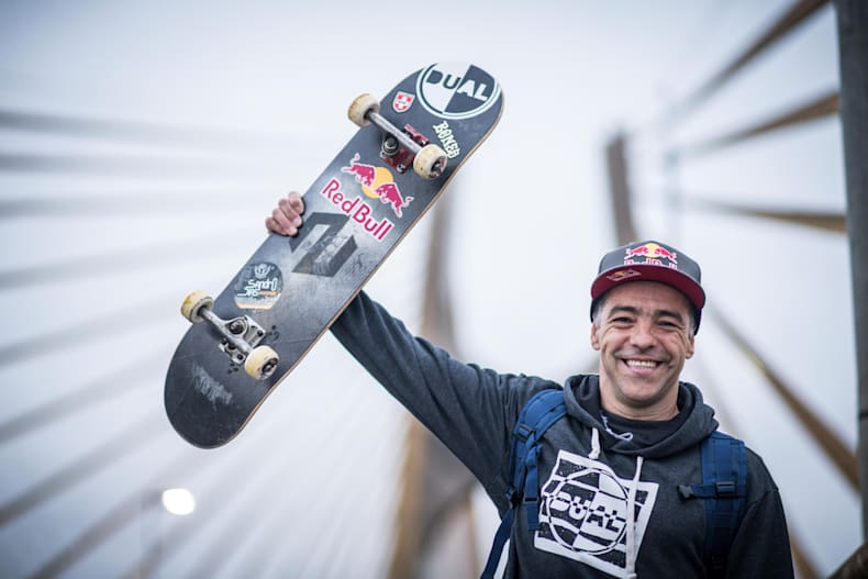 Skater Sandro Dias Rides Halfpipe On 45m Bridge Video