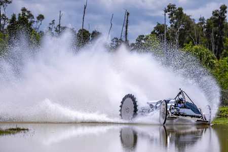 Yuki Tsunoda races a swamp buggy