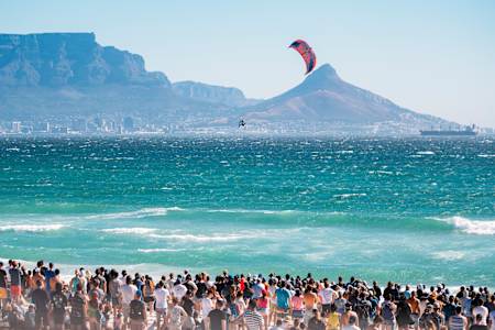 Lasse Walker performs during the Red Bull King of the Air in Cape Town, South Africa on February 6, 2019.