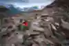Matthias Guntersperger and Nicolas Wicki ride from the Fluhalp hut, Zermatt, Switzerland on 24 July 2018.