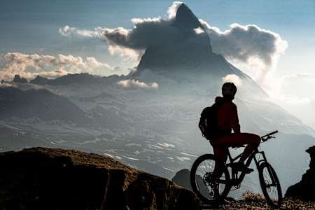Matthias Guntersperger takes in the view of the Matterhorn in Zermatt on 23 July 2018.