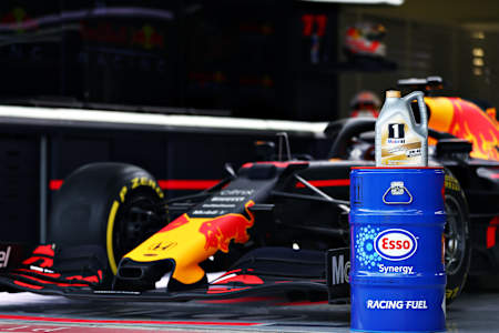 Barrel Of ExxonMobil In Pit Garage