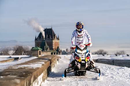 Levi LaVallee at Red Bull Full Circle in Quebec City, Canada, on January 25, 2022.