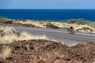 Lucy Charles trains for Kona IRONMAN in Kailua-Kona, Hawaii, USA on October 07, 2017.