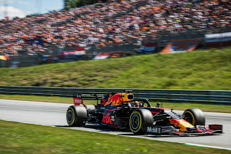 Max Verstappen in the Red Bull racer at the 2019 Austrian Grand Prix