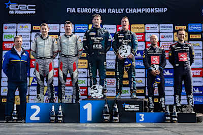 Kris Meeke celebrated his first-ever ERC win