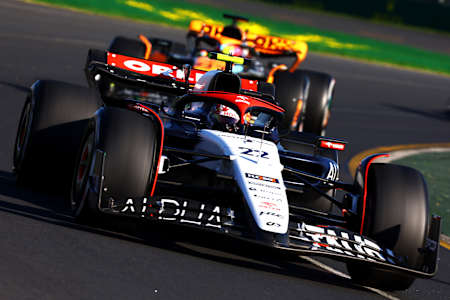 Yuki Tsunoda of Scuderia AlphaTauri at the Australian Grand Prix on April 2, 2023.