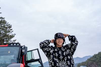 행복한 미소를 보여주고 있는 이채운 선수