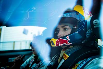 Catie Munnings seen during the World Rally Championship Sweden in Torsby, Sweden on February 14, 2020.