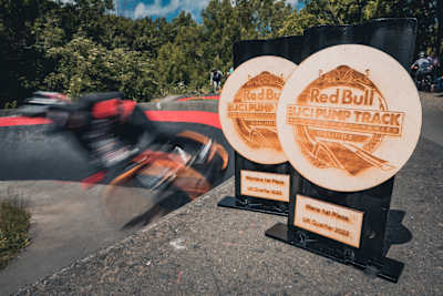 Winners Trophies at the Red Bull UCI Pump Track World Championship Qualifier in Edinburgh, Scotland.