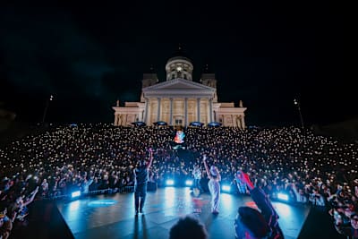 Suomen finaalissa päästiin nauttimaan upeasta valomerestä.