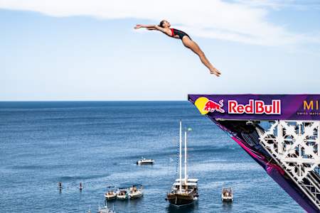 Jessica Macaulay at the Red Bull Cliff Diving World Series 2022 at Italy 