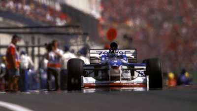 Damon Hill at the 1997 F1 GP in Hungary