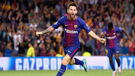 Le milieu droit de notre onze FIFA 21 des meilleurs joueurs les mieux notés : Lionel Messi du FC Barcelone et noté 93.