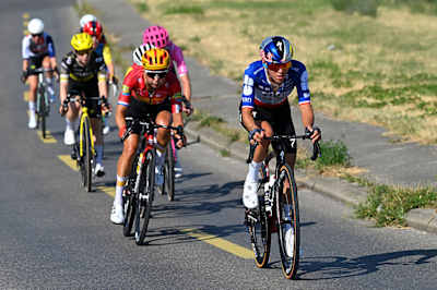 Célia Gery of FDJ UNITED-SUEZ rides towards Geneva on stage 2 of the 2026 Tour de France Femmes.