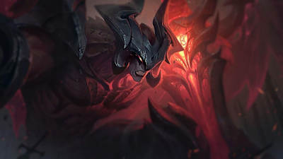 Artwork of Aatrox from League of Legends.