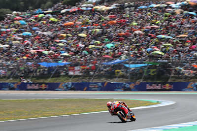 Marc Márquez durante el Gran Premio de España de MotoGP, celebrado en el circuito de Jerez-Ángel Nieto, el 5 de mayo de 2019.