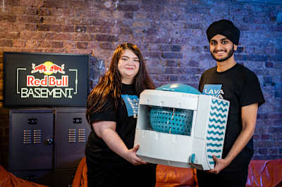 Joanna Power and Paramveer Bhachu from Lava Aqua X at Red Bull Basement in London, UK, on December 13, 2020.