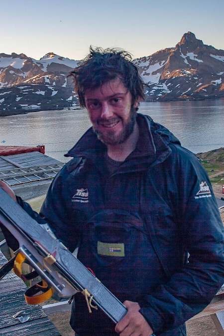 An emaciated Hibbert shortly after completing the expedition.