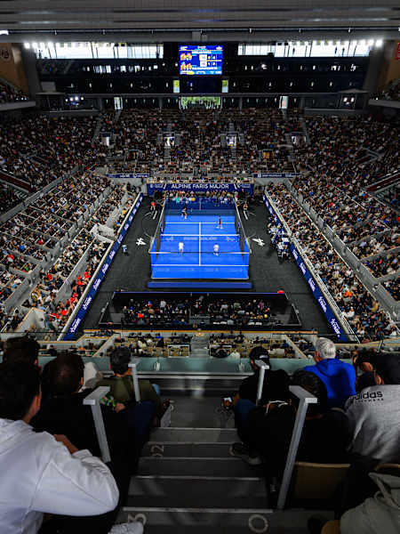 Roland Garros Stadium during the final match between Arturo Coello and Agustin Tapia of Argentina  against Federico Chingotto and Alejandro Galanat the Alpine Paris Major in 2025.