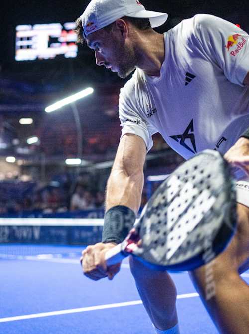 Alejandro Galan of Spain competes during the GNP Mexico Major Premier PADEL in Acapulco, Mexico on November 30, 2024
